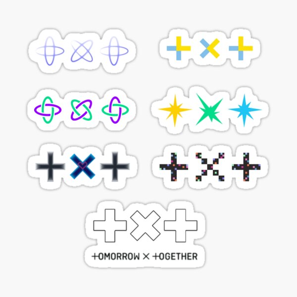 TXT Tomorrow By Together Stickers LOGO - all era / songs TXT MERCH KPOP Sticker