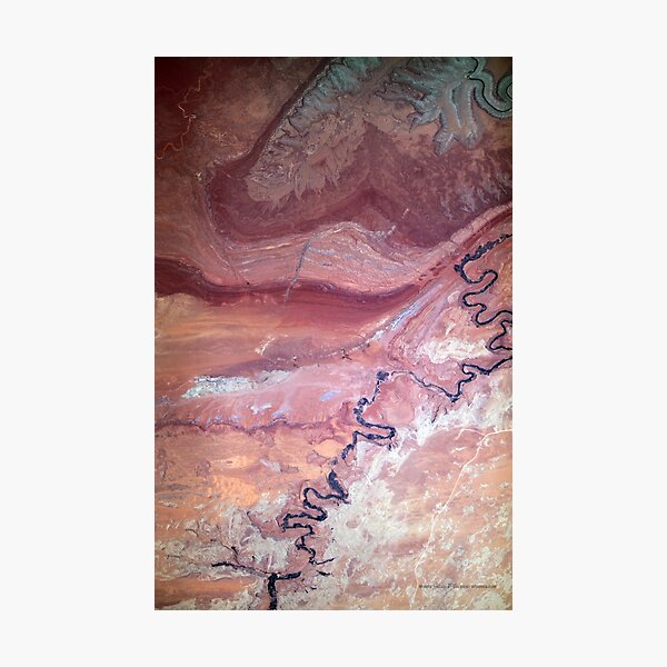 San Juan River and Chinle Creek Utah Satellite Image Photographic Print