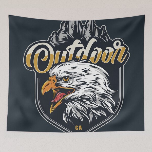 Item preview, Colorful Wildlife Eagle Badge CA Outdoor designed and sold by BigBoyFunky.