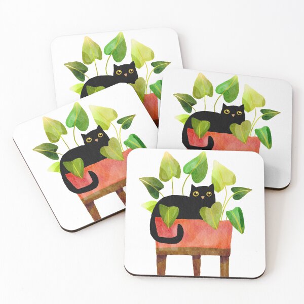 Item preview, Watercolor Cat in Plant designed and sold by Em0523.