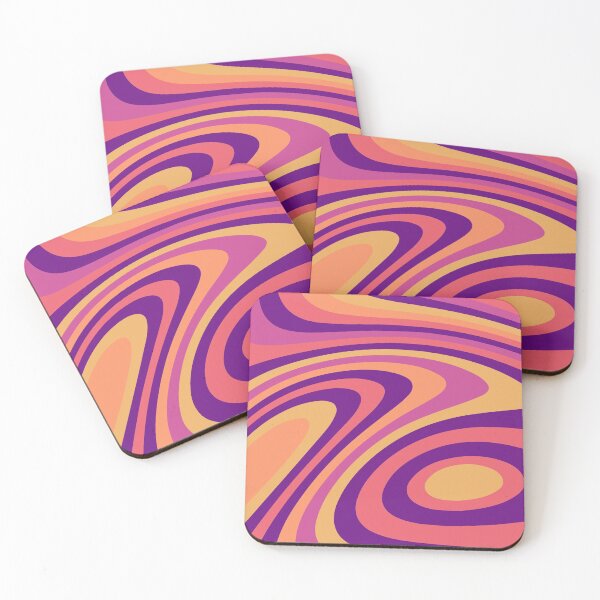 Item preview, Warm Sunset Abstract Liquid Melt Wave Design designed and sold by patternsoup.