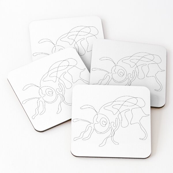Item preview, Single Line Art Bee designed and sold by AzraelAbbadon.