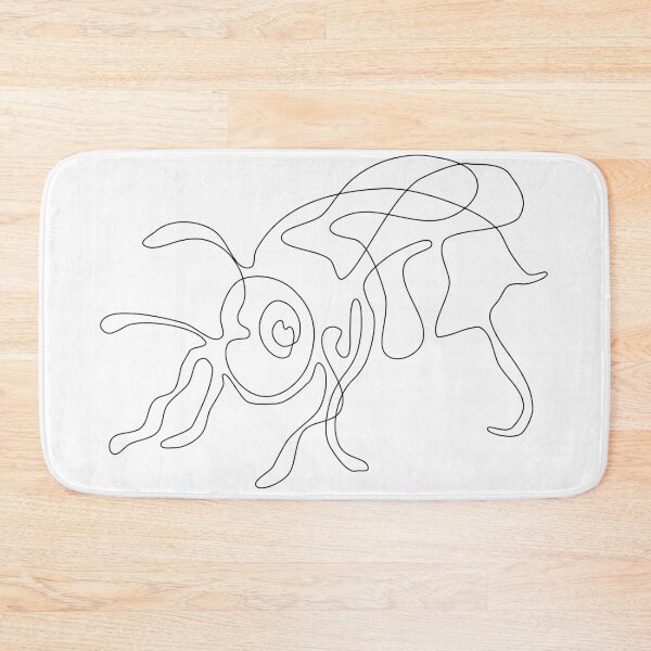 Item preview, Single Line Art Bee designed and sold by AzraelAbbadon.