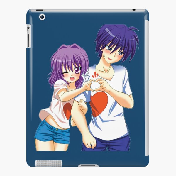 Cute anime couple kiss | iPad Case & Skin