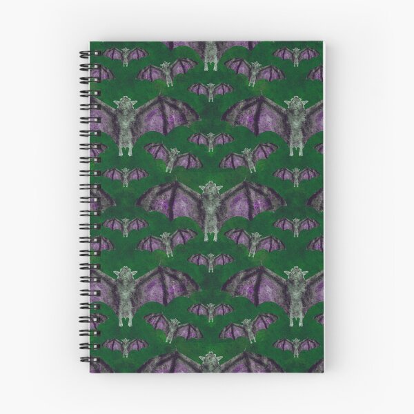Item preview, Flying Bats Green Batty Bat Spooky Pattern designed and sold by GloomyHexe.