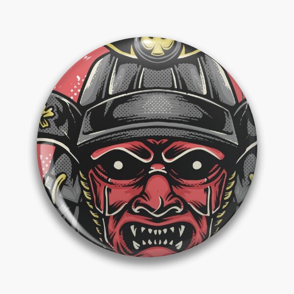Item preview, Samurai head with oni mask designed and sold by Aimyashoppy.