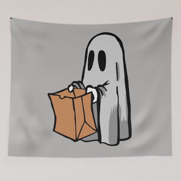 Item preview, Cute Ghost with Paper Bag designed and sold by Avani01.