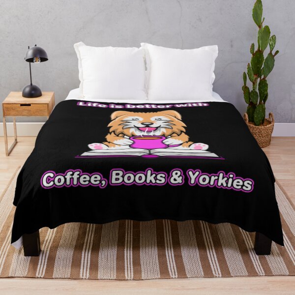 Item preview, Yorkie Books and Coffee Yorkshire Terrier Reading designed and sold by Trantufb6789.
