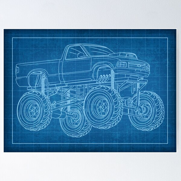 Item preview, Toyota Tacoma Monster Truck Blueprint designed and sold by JDM Guyvit.