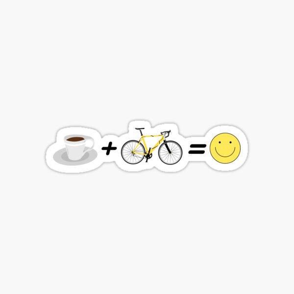 Item preview, Coffee Ride Gravelbike Bicycle Road Bike Racing Cyclist Stickers designed and sold by lucomini.