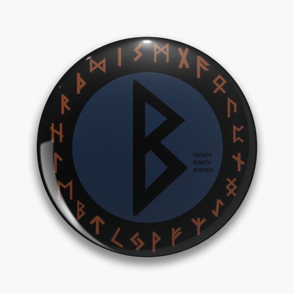 Item preview, Blue Berkana Futhark Rune Symbol designed and sold by Depic Spirit.
