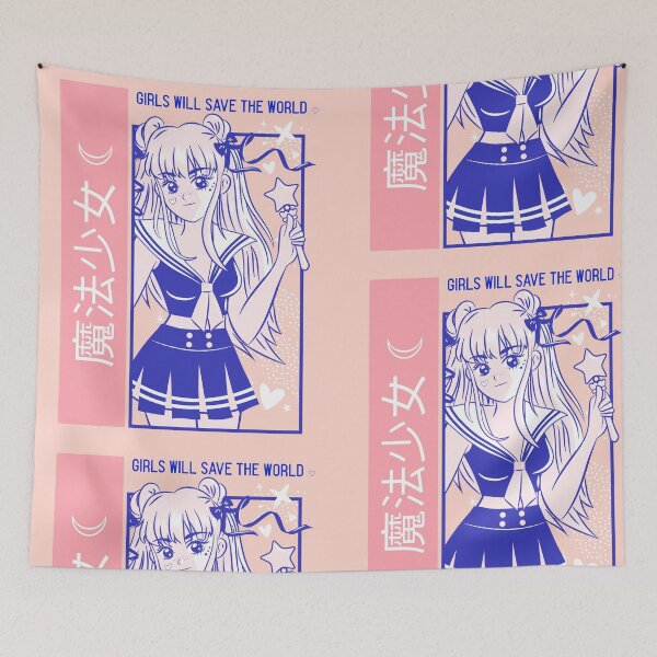 Item preview, Female Anime Character - Girls Will Save The World designed and sold by AnimeClothing4.