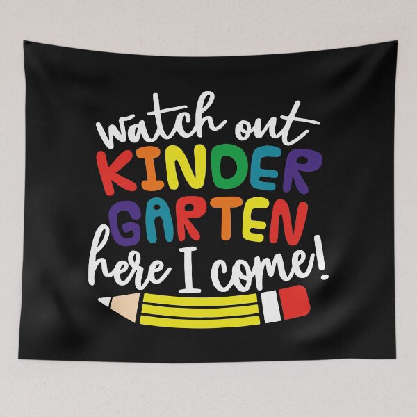Item preview, Kids Watch Out Kindergarten Here I Come Girls Kindergarten designed and sold by ZimbomDesigner.