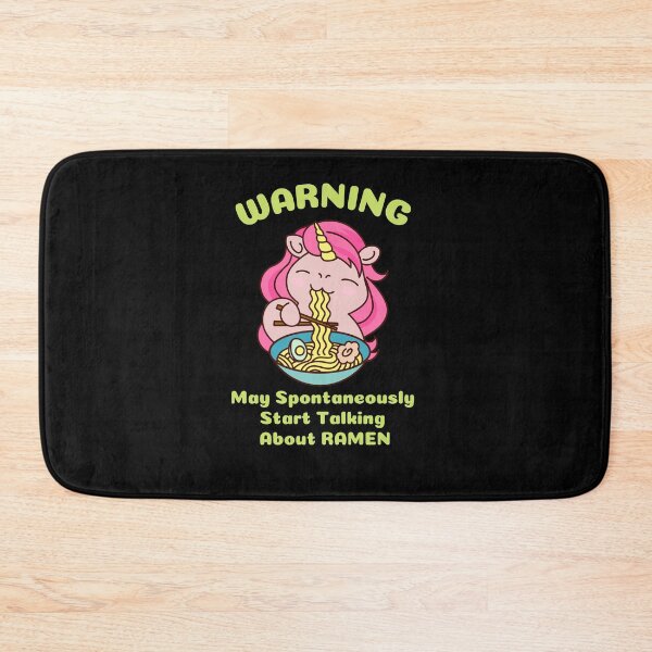 Item preview, Warning may spontaneously start talking about ramen. Think Ramen. Unicorn eating Ramen Cute Kawaii Design designed and sold by subtleday.