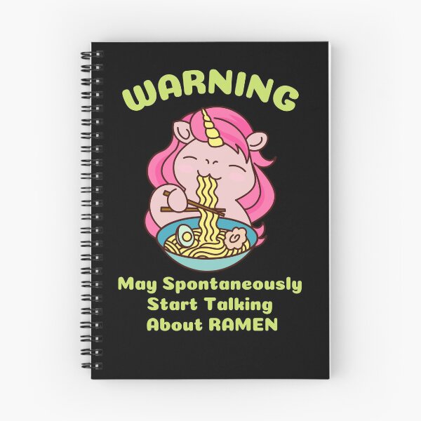 Item preview, Warning may spontaneously start talking about ramen. Think Ramen. Unicorn eating Ramen Cute Kawaii Design designed and sold by subtleday.