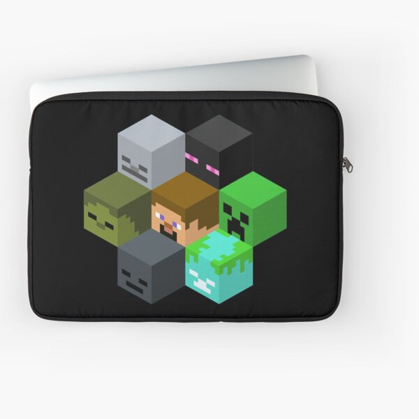 "Minecraft Heads Cool Minecraft" Laptop Sleeve