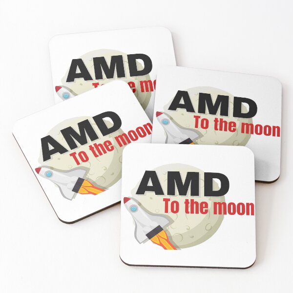 Item preview, AMD to the moon Stonks sticker designed and sold by lucomini.