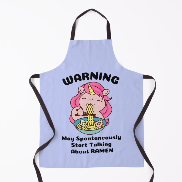 Item preview, Warning may spontaneously start talking about ramen. Think Ramen. Unicorn eating Ramen Cute Kawaii Design designed and sold by subtleday.