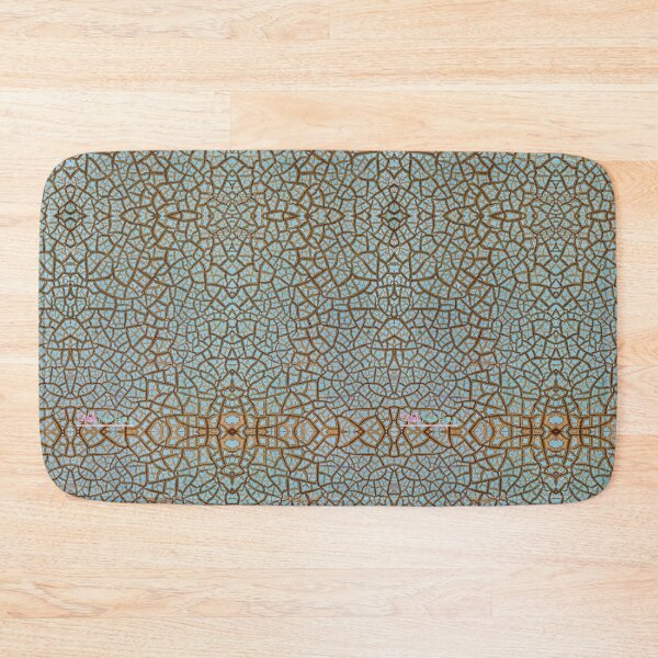 Item preview, Peeling Paint Tribal Mandala-style Mosaic Pattern - Blue Brown Tan  - Vicki Hadfield designed and sold by Printable Pressies.