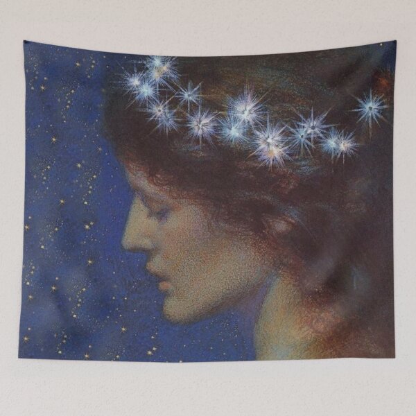 Item preview,  Starry woman - 1851-1917 - British Pre-Raphaelite painter - Edward Robert Hughes  designed and sold by Vintage Designs +.
