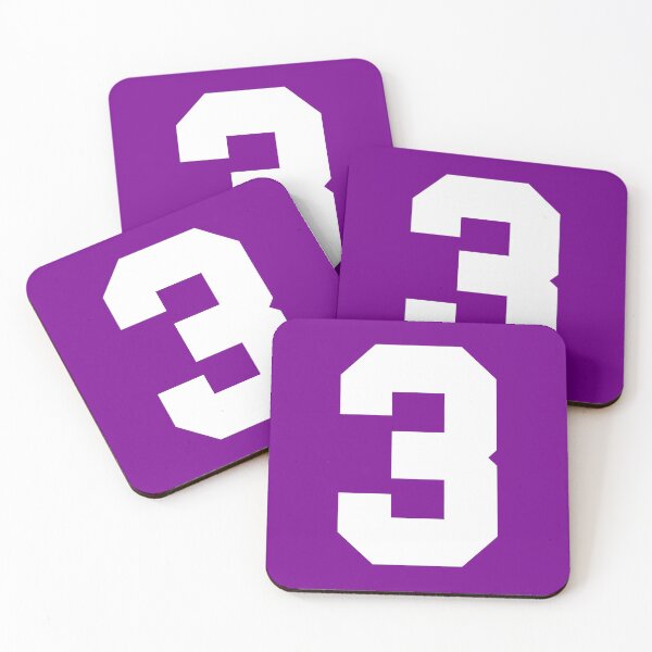 Item preview, Number 3 Sports Purple designed and sold by Shariss.