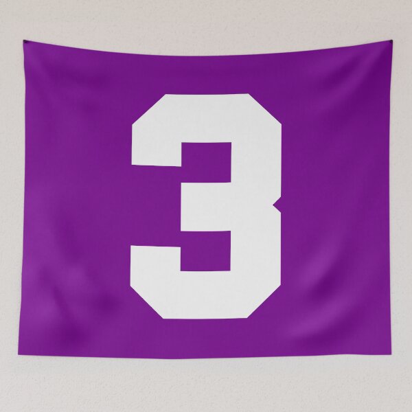 Item preview, Number 3 Sports Purple designed and sold by Shariss.