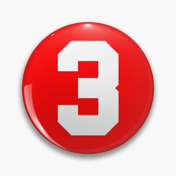 Item preview, Number 3 Sports Red designed and sold by Shariss.