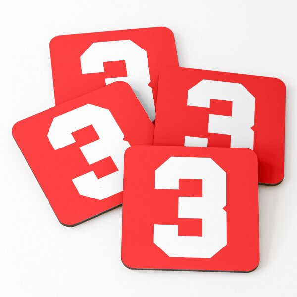 Item preview, Number 3 Sports Red designed and sold by Shariss.