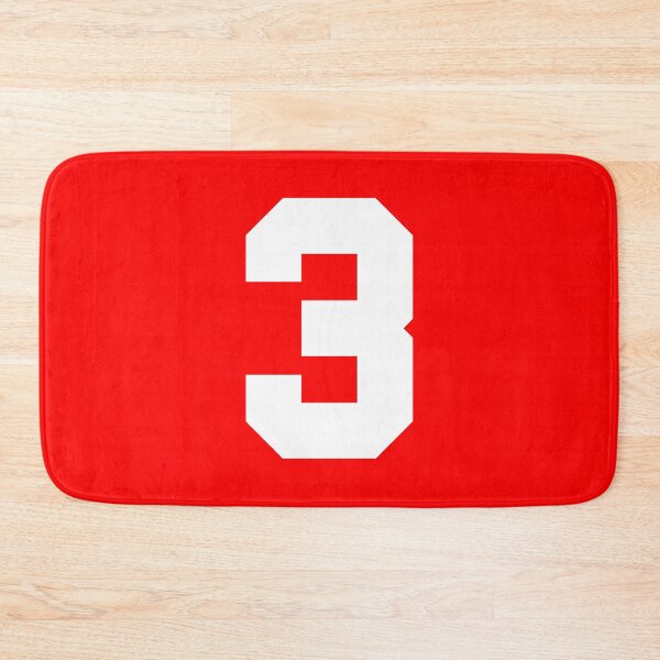 Item preview, Number 3 Sports Red designed and sold by Shariss.