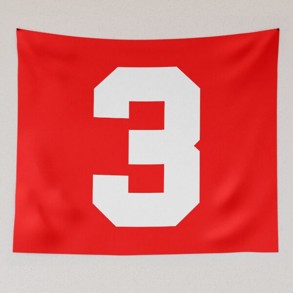 Item preview, Number 3 Sports Red designed and sold by Shariss.