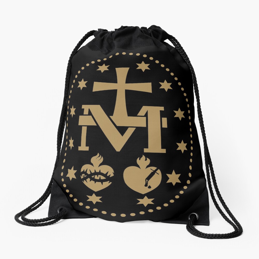 Miraculous Medal Virgin Mary Drawstring Bag