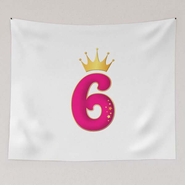Item preview, 6 Year Old, Birthday party design for girls. 6th Birthday designed and sold by iclipart.