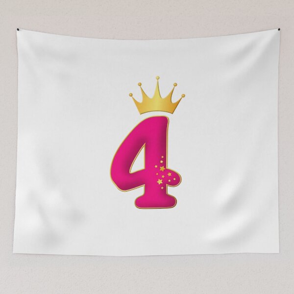 Item preview, 4 Year Old, Birthday party design for girls. 4th Birthday designed and sold by iclipart.