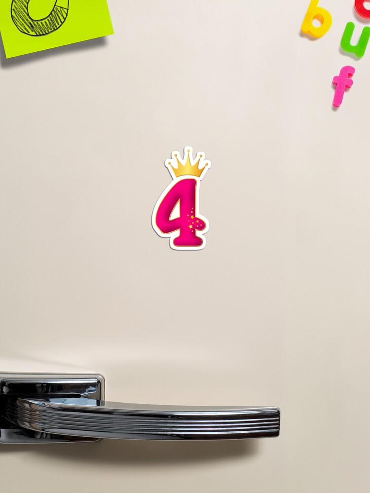 4 Year Old, Birthday party design for girls. 4th Birthday | Poster