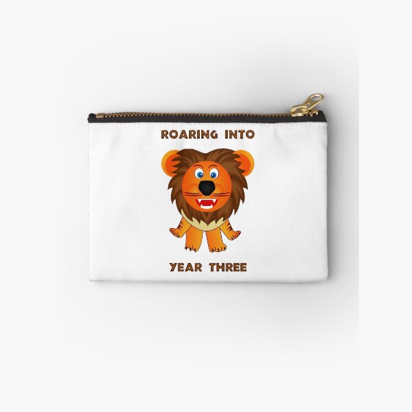 Item preview, Roaring Into Year Three (Cartoon Lion) designed and sold by TimespunThreads.