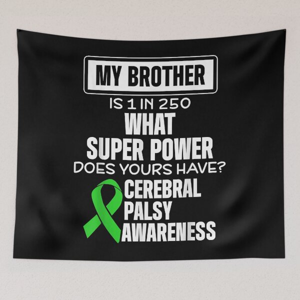 Item preview, Cerebral Palsy CP Awareness Brother Warrior Survivor designed and sold by begin-again.
