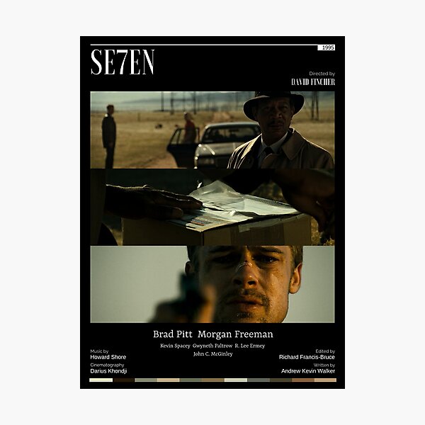 Item preview, Seven - Alternate minimalist film poster david fincher movie brad pitt morgan freeman designed and sold by Yesha  Vayeda.