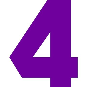Number 4 Sports Purple
