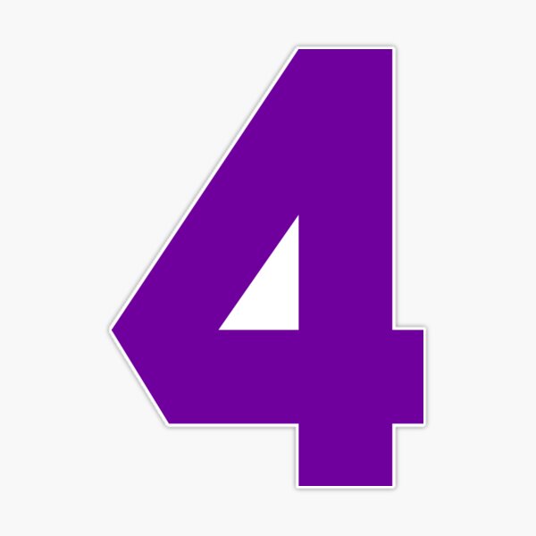 Number 4 Sports Purple