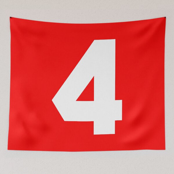 Item preview, Number 4 Sports Red designed and sold by Shariss.