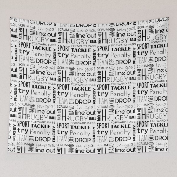 Item preview, Rugby Text Pattern White designed and sold by Pablo Pereyra.