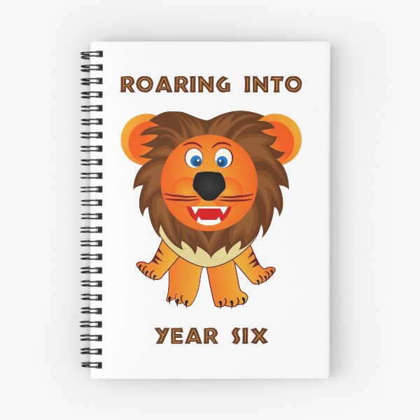 Item preview, Roaring Into Year Six (Cartoon Lion) designed and sold by TimespunThreads.