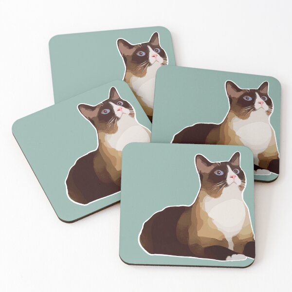 Item preview, Snowshoe Cat (Green) designed and sold by jelibobs ..