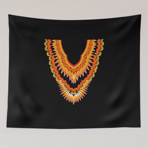Item preview, Fashion necklace pattern on black background designed and sold by AnyMage.