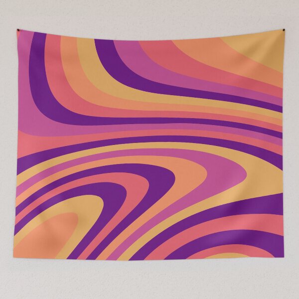 Item preview, Warm Sunset Abstract Liquid Melt Wave Design designed and sold by patternsoup.