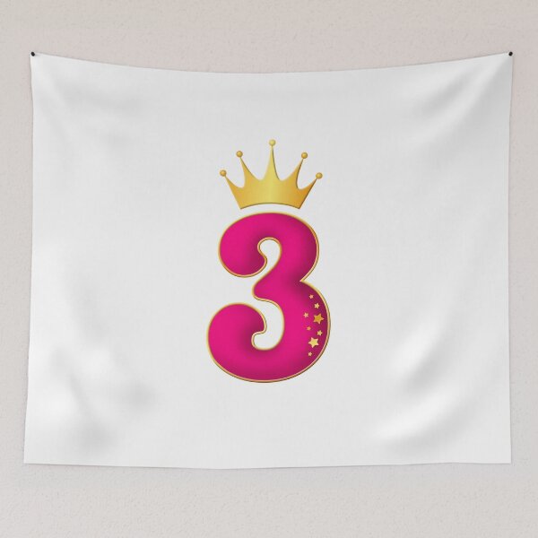 Artikelvorschau, 3 Jahre alt, Geburtstagsparty-Design für Mädchen. 3. Geburtstag entworfen und verkauft von iclipart.