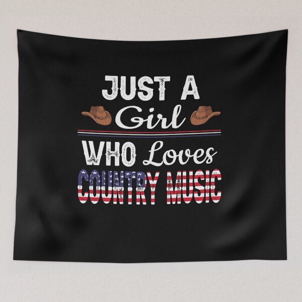 Item preview, Just A Girl Who Loves Country Music designed and sold by ZiesMerch.