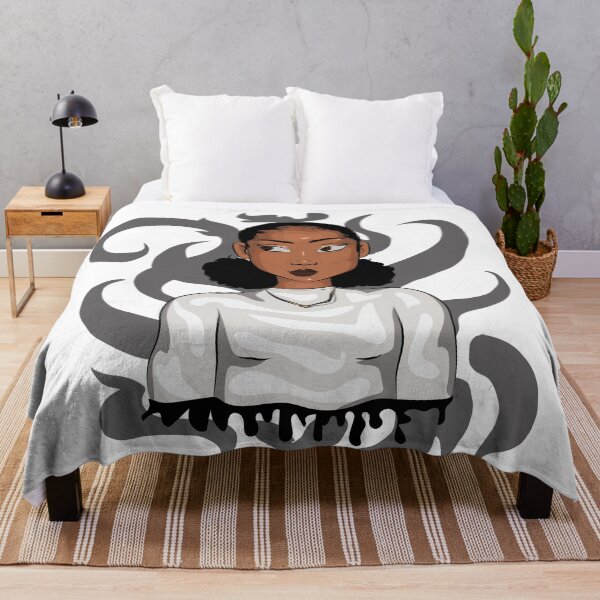 Item preview, Cute black girl in white  designed and sold by Miaart365.