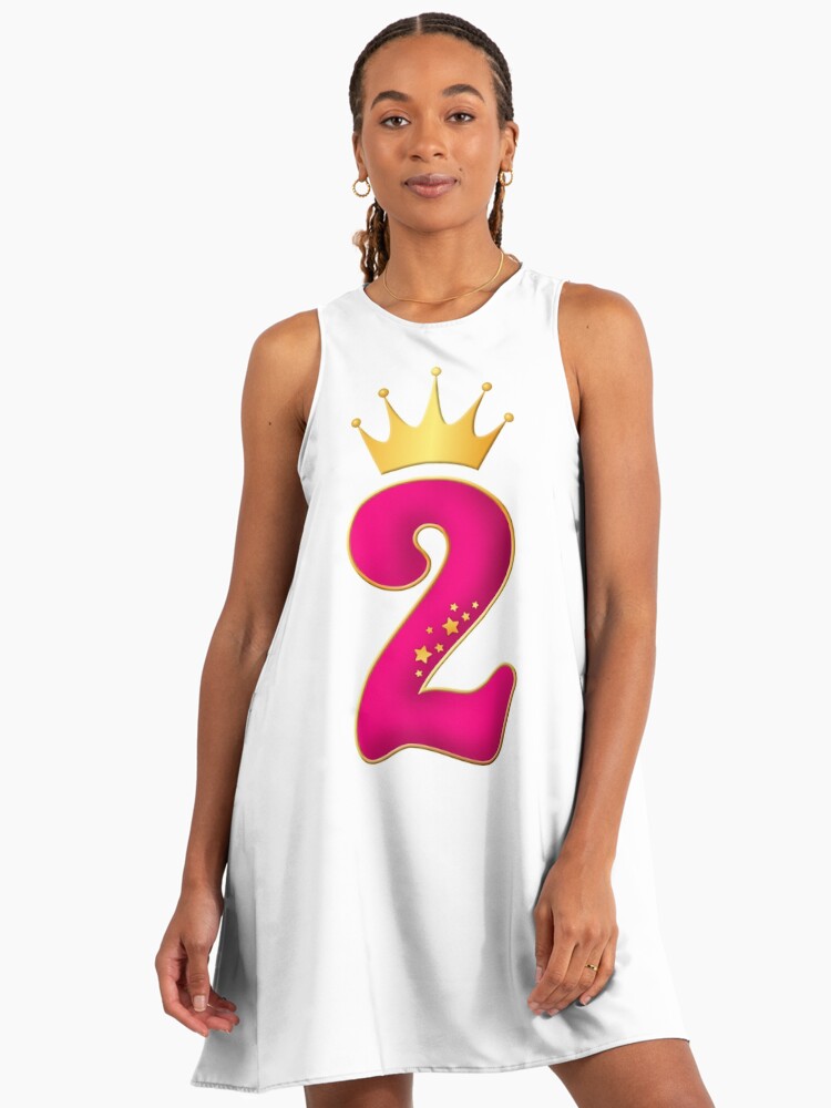 1/2 birthday dress Little Girl's Pink and White Unicorn 2nd Birthday Dress– Popatu main image 1