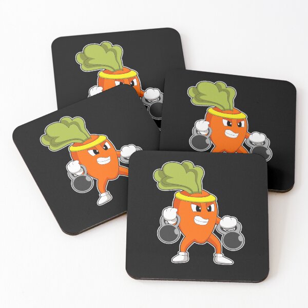 Item preview, Carrot at Fitness with Dumbbells designed and sold by Snabdesign84.